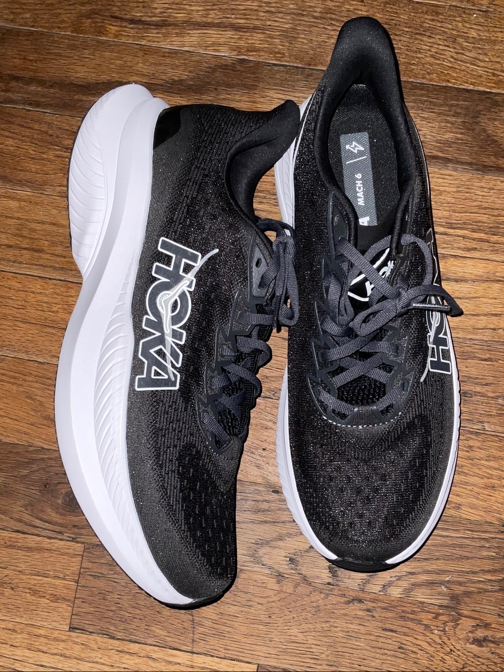 Hoka Black & White Performance Running Shoes men’s